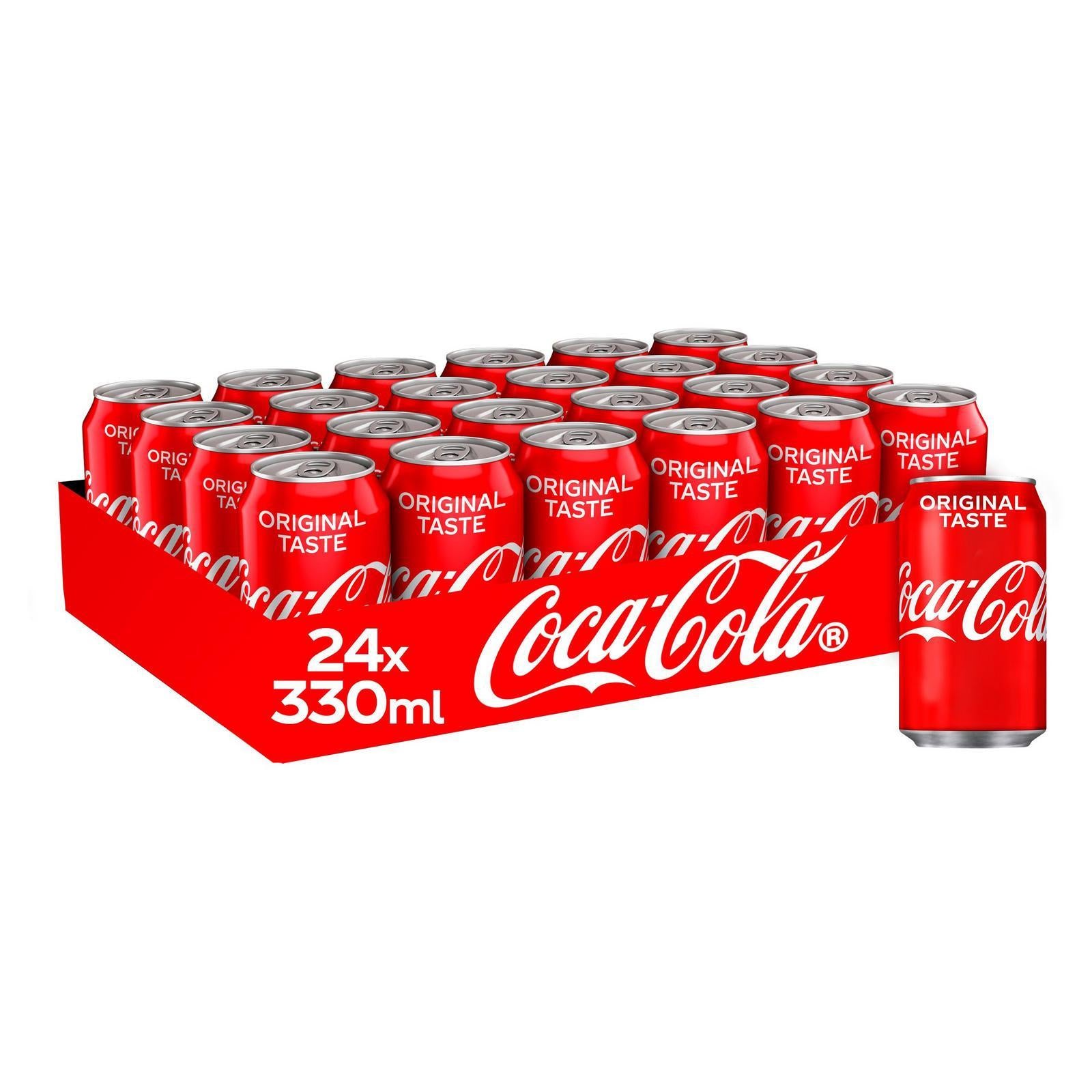 Coca-Cola Original Taste EU Can 330ML -Pack of 24 Beverage Soft Drink Cold
