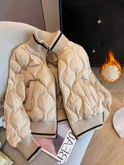 Ladies' Elegant and Fashionable Rowen Patchwork Padded Coat