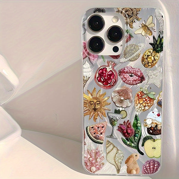 Phone Case: This Is a Stylish And Unique Shell-Themed Phone Case with a Planet Flower Design, Offering Full Coverage And Shock Protection. Its Minimalist Design for iPhone 17 Promax/Pro/ Air, 16 Plus, 15, 14 Pro Max, 13, 12, 11 and Galaxy.Gift