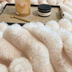 Luxurious Faux Rabbit Fur Throw Blanket