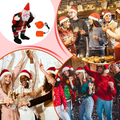 Santa Claus Inflatable Costume - Waterproof Festive Jumpsuit - Blow up Christmas Santa Claus Suit - for Parties Family Gathering Performance Activities Celebrations