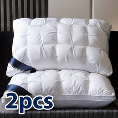 2pcs 3D Sleep Pillow, Hotel Style Same Design Non-Collapsing, Hypoallergenic, Soft, High Bounce, Zipper Closure, Machine Washable, for Adult, All Seasons Use, Multipurpose, Body Pillow Case, Comfortable Pillow for Sleeping