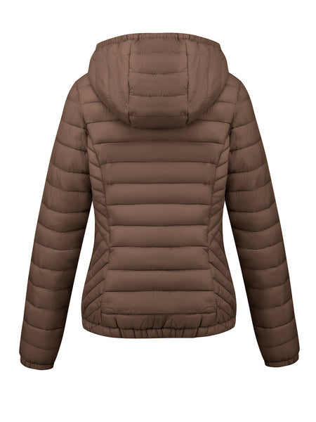 Women's Autumn/Winter Simple Lightweight Hooded Commuter Padded Coat with Pockets