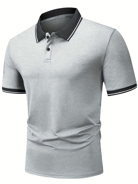 3pcs Set of Summer Collared Men'S Short Sleeve Polo Shirts Solid Color Plain Multicolor Golf Shirts Casual Athletic Wear Men'S Top