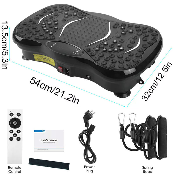 Power Vibration Plate Exercise Machine – 99 Levels & 10 Modes, Bluetooth, Remote ControlHome Fitness & Weight Loss Equipment | Full-Body Workout, Fat Burning & Muscle Toning