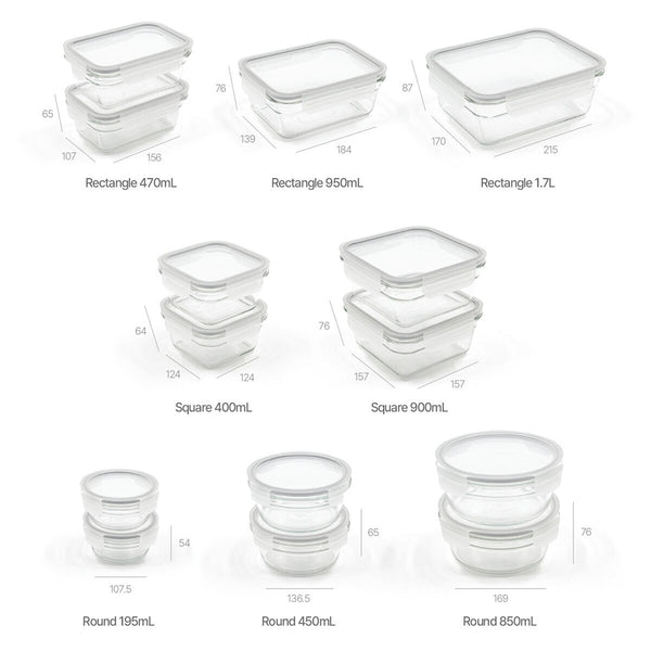 Glasslock Food Storage Set, 28 Piece