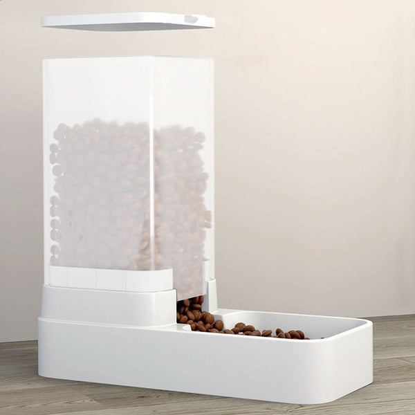 Pet Feeder Pets Food Feeder and Waterer Set 3.8L 2.1kg, 29*13.5*28.5cm, Travel Supply Feeder and Water Dispenser for Dogs Cats Pets Animals