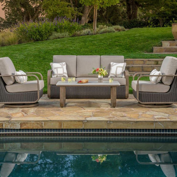 Sunvilla Violet 4 Piece Wicker Deep Seating Set + Cover