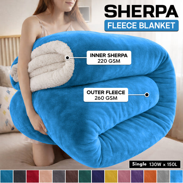 1pc Luxurious Double-Sided Sherpa Throw Blanket – Soft, Warm & Cozy Contemporary Blanket, Machine Washable, Perfect for Couch, Bed, Office & Travel, Ideal Gift