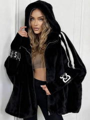 2026 Mink Hair Jacket Women's Short Stand-up Collar Loose and Thin Autumn and Winter New Mink Imitation Baseball Jersey