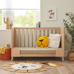 Tutti Bambini Fika Mini Cot Bed with Sprung Mattress, Sand