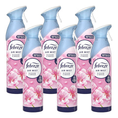 6x Air Freshener Spray Blossom & Breeze 185ml for Room & Bathroom Air Mist, Light Floral Freshness for Home