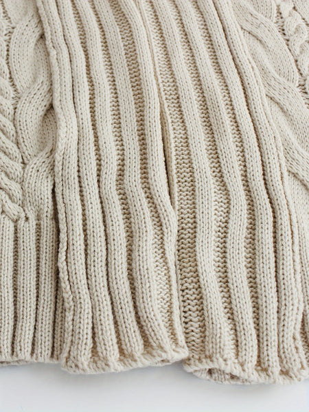 Targeted Development Direction Sweater Thick Twist Big Lapel Long Open Front Cardigan Pullover for Spring Autumn Winter