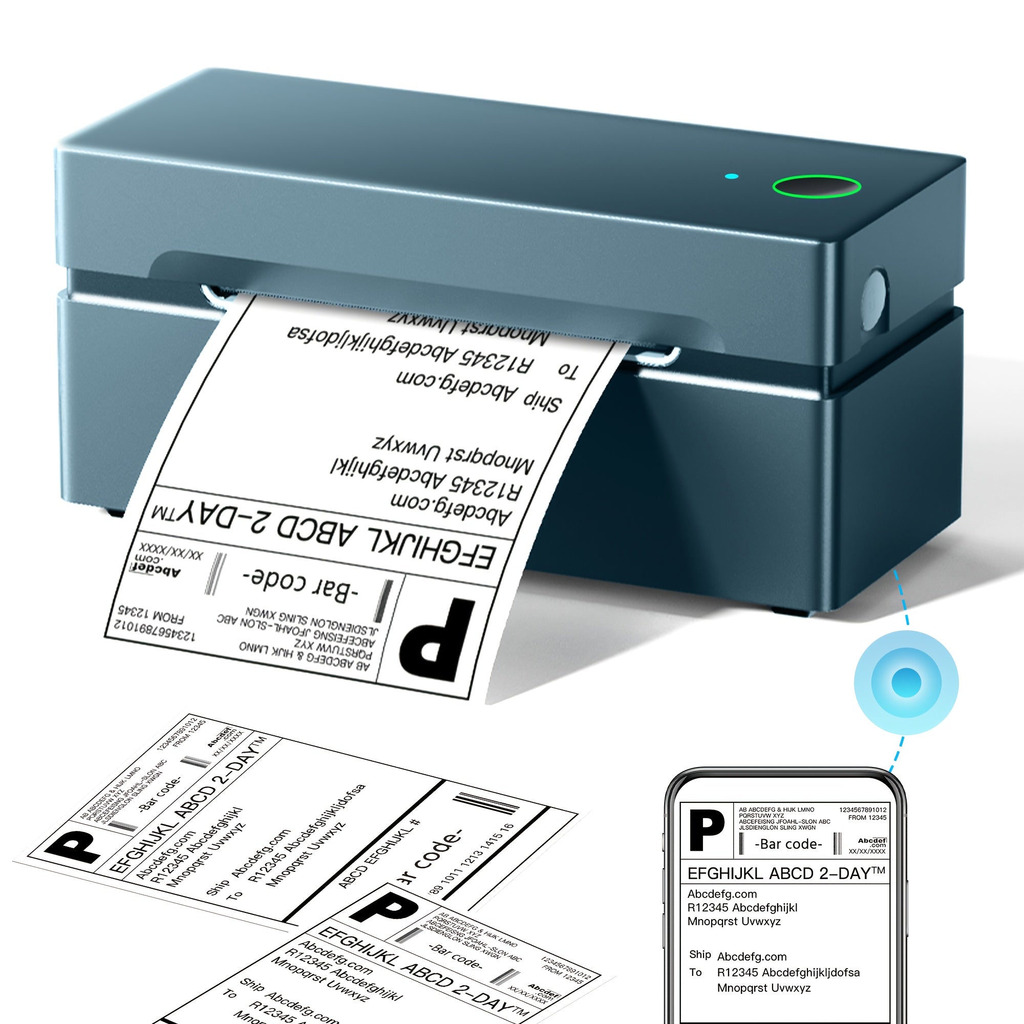 PL80EB 4x6 Wireless Thermal Shipping Label Printer For Small Business Compatible With Smartphone And Computer Used For Shipping Labels, Thermal Label Printer, For E-commerce, Warehouse, And Office Use Freight