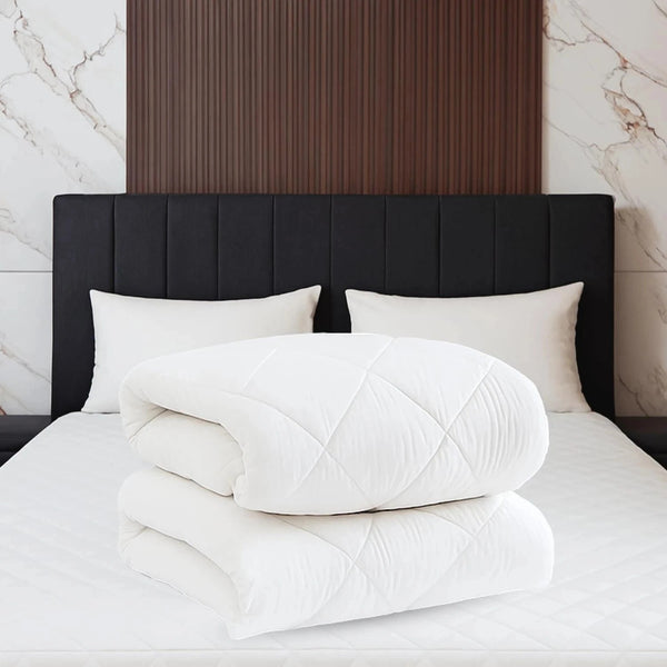 4B Quilted Waterproof Mattress Protector Extra Deep 30cm with Quilted Top Layer and All-Around Elastic, Designed for Stable Mattress Fit and Easy Maintenance, Suitable for Home Use, Guest Rooms and Let Properties, Available in Single Small Double 4FT Doub