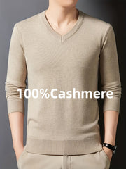 100% Cashmere Men'S Sweater Perfect for Casual Comfort Business Layering The Fabric Is Soft Exceptionally Warm