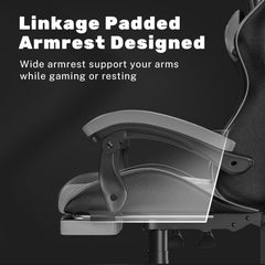 GartistGo Gaming Chair With footrest,Computer Chairs with Lumbar Cushion + Headrest, Height-Adjustable Office Chair for Adults, Girls, Boys
