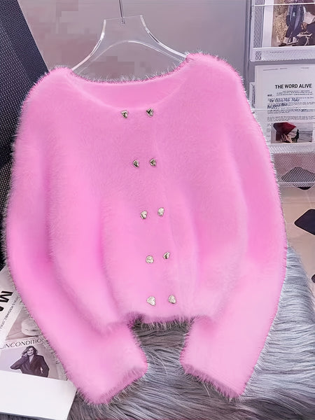 Premium Warm Faux Mink Sweater