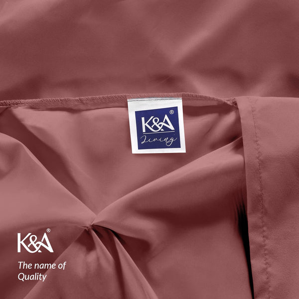 K&A® Pintuck Pinch Pleat Duvet Cover Set with Zipper Closure including Pillowcase – Ultrasoft Brushed Microfiber – Easy Care & Machine Washable