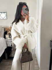 New Autumn/Winter Sophisticated Style Tie-Strap Coat for Women, Elegant and High-End, Overcoat
