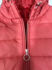 Women'S Winter Casual Mid-Length Fleece-Lined Hooded Jacket - Zippered Pockets, Machine Washable Winter Coat, Full Zip Closure, Regular Fit Sleeves, Fashionable Warm And Cold-Resistant, Comfortable Soft Fabric