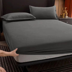 Extra Deep 25 cm Fitted Sheet – Soft Cotton-Rich Bed Sheet with Elastic Corners, Wrinkle-Resistant, Machine-Washable Bedding (Single / Double / King / Super King)