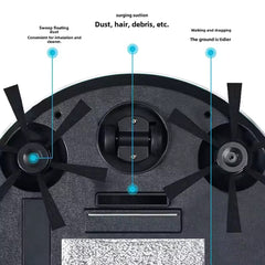 4 Motor Powerful Robot Vacuum and Mop Self Cleaning Station Uses Only Water for Strong Scrubbing and Suction
