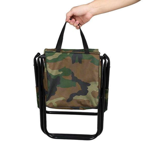 1PC Folding Chair with Storage, Foldable Fishing Seat Lightweight Chair, Portable Chair Home, Small/Large More Colors