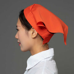 Chef Barista Hat Women Waitress Baker Triangular Hair Bandanna Cook Uniform Turban Kitchen Restaurant Skull Cap