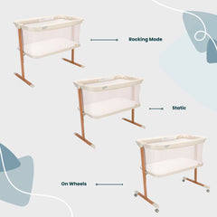 Tutti Bambini Zizee Breathable Rocking Crib, Walnut & Ecru