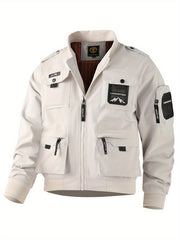 Men'S Fashion Thin Jacket Men New Spring Casual Cargo Multi-Pocket Thin Jacket Men Spring Autumn Outdoor Thin Loose Jacket for Men