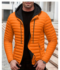 Lightweight Warm Hooded Jacket - Windproof, Ultra-Warm Padding, Quilted Design, Practical Storage Pockets, Suitable for Winter Daily Wear and Outdoor Occasions, Nylon Fabric, Zip Closure, Regular Fit, Winter Coat | Hooded Jacket |