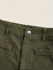 New 2pcs Set Women'S Comfortable, Stylish, Elegant High-Waisted Cargo Wide-Leg Pants
