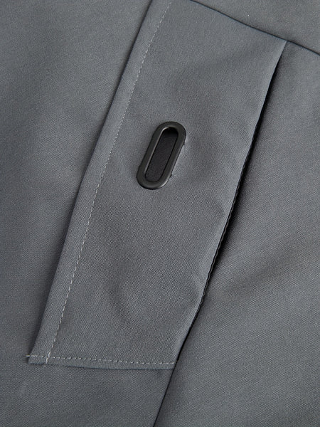 Men'S Mid-Length Trench Coat Jacket, Adjustable Hood with Drawstring, Large Pocket Design, Lightweight And Breathable, Fashionable And Versatile, Suitable for Daily Casual Wear, Dates, And Travel, Spring Fall Essential Top Coat