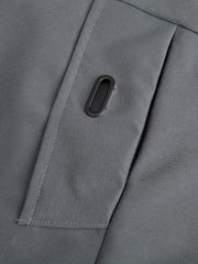 Men'S Mid-Length Trench Coat Jacket, Adjustable Hood with Drawstring, Large Pocket Design, Lightweight And Breathable, Fashionable And Versatile, Suitable for Daily Casual Wear, Dates, And Travel, Spring Fall Essential Top Coat