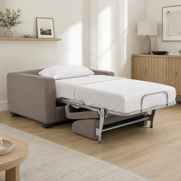 Lucas Brown Fabric Snuggler Sofa Bed