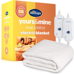 Silentnight Comfort Control Electric Blanket Double - Heated Electric Underblanket with 3 Heat Settings, Fast Heat Up, Overheat Protection and Easy Fit Straps - Machine Washable - Double 135X120Cm