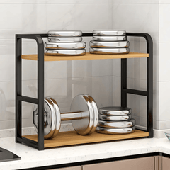 1pc 2 Tier Countertop Storage Rack, Spice Organizer, Countertop Storage Box, Accessories for Bedroom, Bathroom, And Kitchen, Home Storage And Organization, Utility Racks