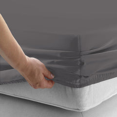 40cm Extra Deep Fitted Sheet – Solid Color Deep Pocket Sheet, Soft & Breathable Microfiber Bedding, All Seasons, Hotel-Quality, Machine Washable, Single, Double, King & Super King Sizes