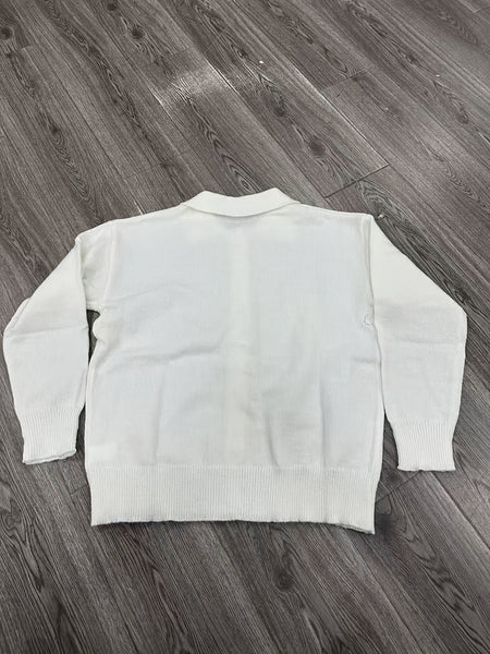 Button-Front Lapel Sweater Cardigan, New Autumn And Winter Solid-Color Casual Cardigan