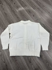 Button-Front Lapel Sweater Cardigan, New Autumn And Winter Solid-Color Casual Cardigan