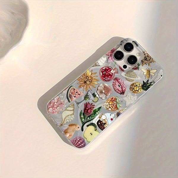 Phone Case: This Is a Stylish And Unique Shell-Themed Phone Case with a Planet Flower Design, Offering Full Coverage And Shock Protection. Its Minimalist Design for iPhone 17 Promax/Pro/ Air, 16 Plus, 15, 14 Pro Max, 13, 12, 11 and Galaxy.Gift