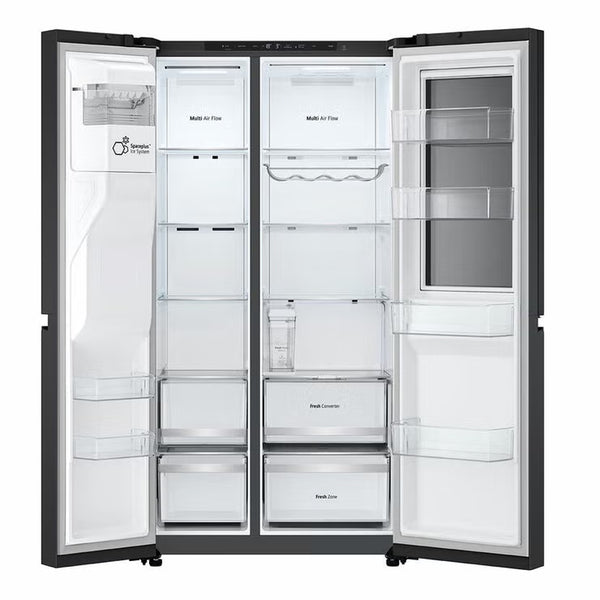 LG GSXE81EVBE Side by Side Smart Fridge Freezer with Instaview, E Rated in Black