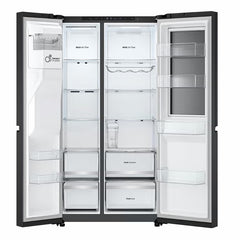 LG GSXE81EVBE Side by Side Smart Fridge Freezer with Instaview, E Rated in Black