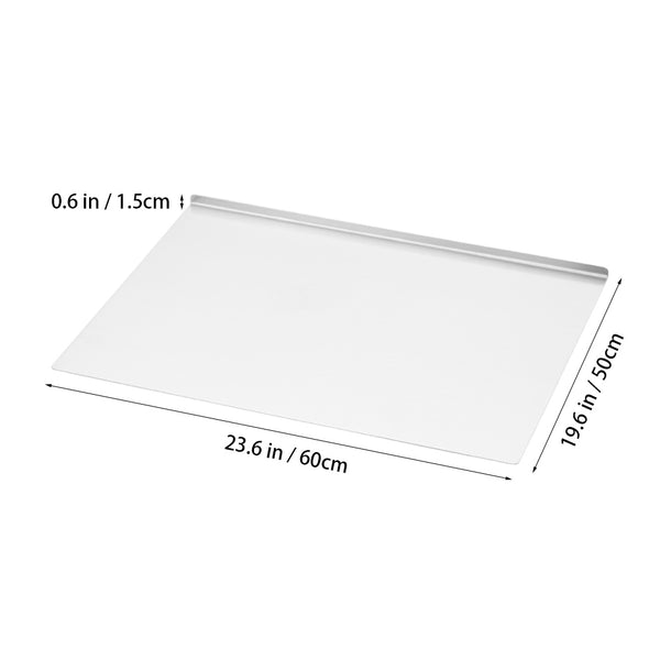 Medium/Large/Extra-Large Stainless Steel Chopping Board, thickened one-piece construction, designed for kitchen tasks. Suitable for vegetable preparation, pizza and cake bread kneading, and fruit processing. Freestanding food preparation surface and knead