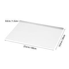 Medium/Large/Extra-Large Stainless Steel Chopping Board, thickened one-piece construction, designed for kitchen tasks. Suitable for vegetable preparation, pizza and cake bread kneading, and fruit processing. Freestanding food preparation surface and knead