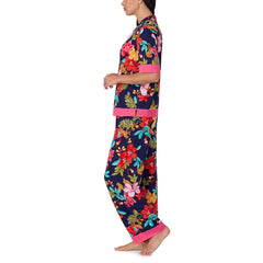 Room Service Ladies Notch Collar Pyjama Set in Navy