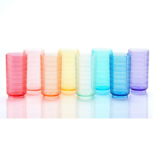 Pandex Acrylic Beaded Stacking Tumblers, 650Ml, 8 Pack