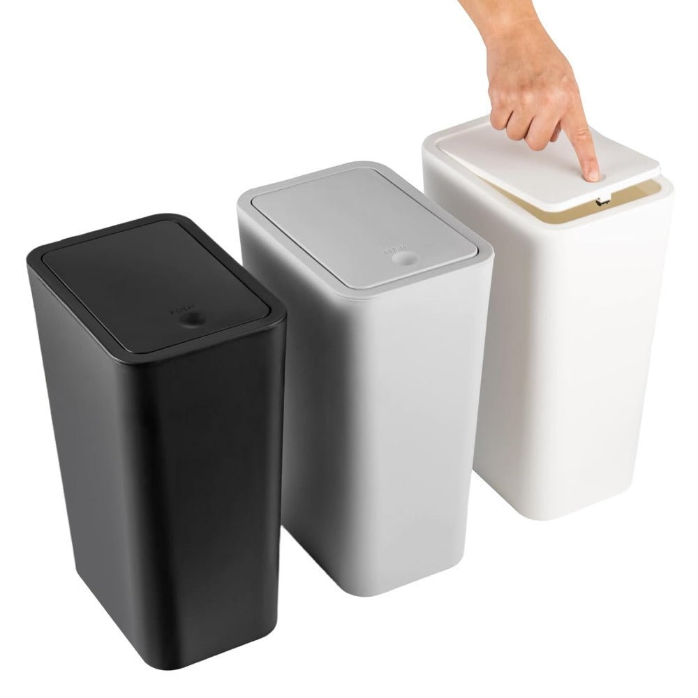 3pcs Elegant toilet bin with lid bathroom bin with lid space saving covered bathroom trash can, a must-have tool for home cleaning, suitable for living rooms, bedrooms, bathrooms, toilets, and kitchens