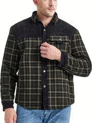 US Size Men'S Casual High-Quality Fall/Winter Plaid Jacket